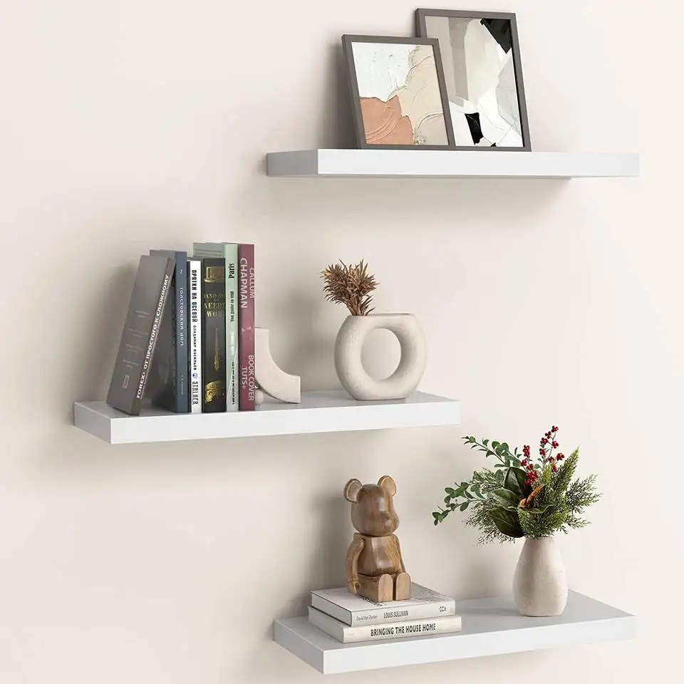 Wall hanging White Shelves Brackets Floating Wall Shelves for home Decor