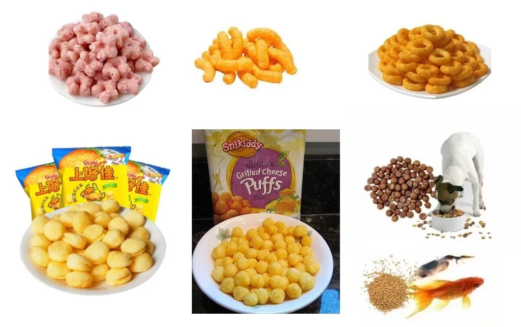  puffs snacks extruder machine