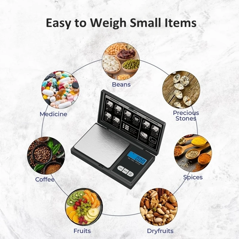 Original Factory Weighing Scales Mini Portable 0.01g 500g 200g Jewelry Weight Gram Balance Electronic Digital Pocket Scale