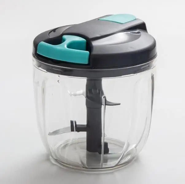 500ml 900ml Manual kitchen Vegetable cutter Spiralizer Stainless Steel Mini Tri-blade Plastic vegetable chopper slicer
