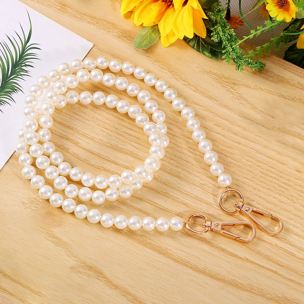 40-120cm Imitate Pearl Bag Strap Women Shoulder Handbag Tote Purse Pearl Chain Handles Charming Bag Parts Accessories Chain