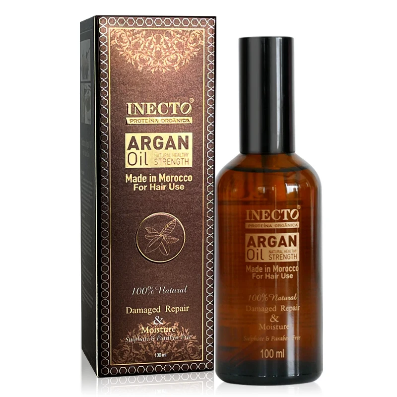 2023 Organic Natural Moroccan Argan Oil Essence INECTO Hair Serum Rich in VItamins Amino Acids Anti Hair Dryness