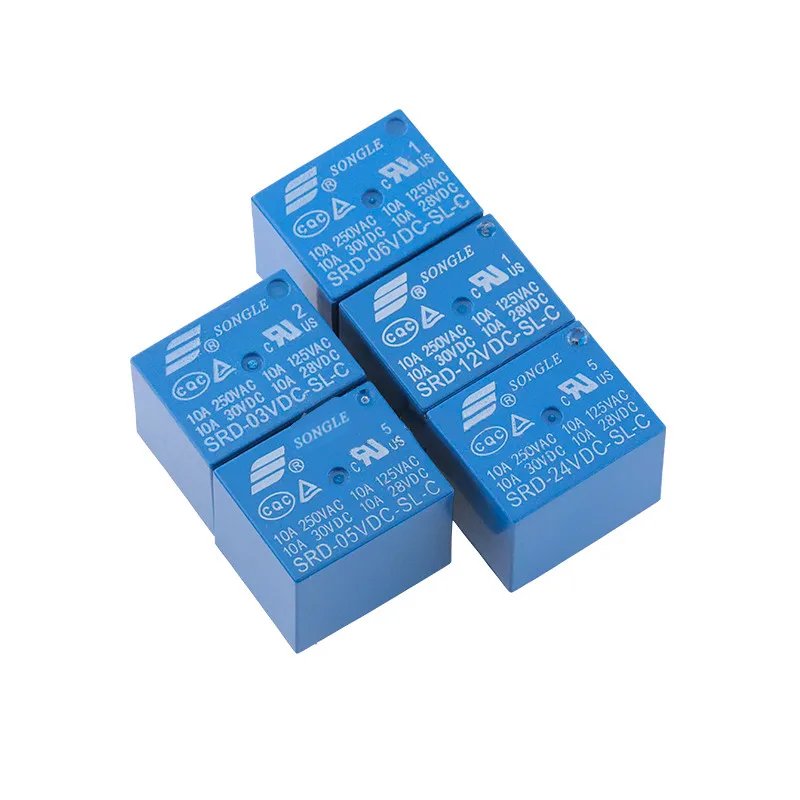 NEW Original SONGLE Relays SRD-03VDC-SL-C 10A SRD-SL-C 30VDC 5Pins A set of transformations Electromagnetic Relay