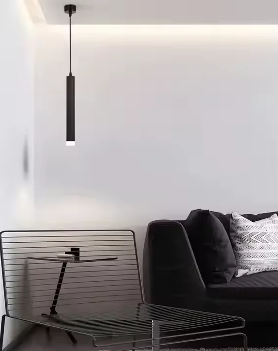 Modern Restaurant Column Bar Kitchen Island Multi-Functional Lighting Hot Aluminum Led Black Gold Pendant Light