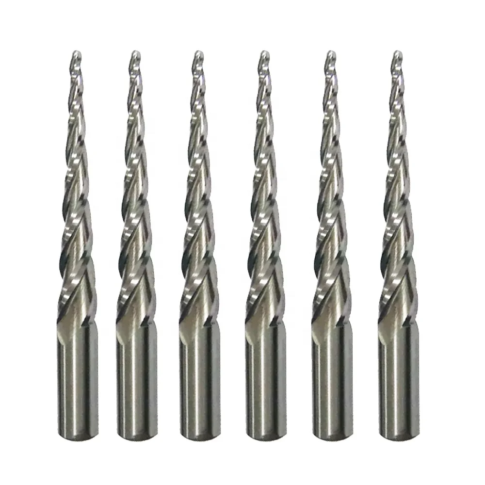 Сферическая Концевая фреза LARIX HSS M2 M35 конусная для дерева