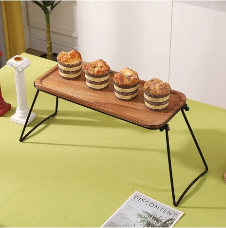 Hot sale Acacia Wooden Dessert Table Display Set Decorative Tray 3 Tier Cupcake Stand 3 level serving catering tray