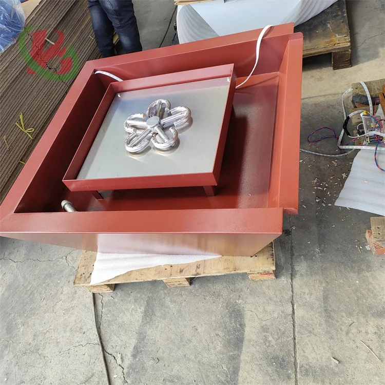 Gas water fire pit table gas heater fire pit color powder painted Gas fire pit with water for Garden rain water curtain