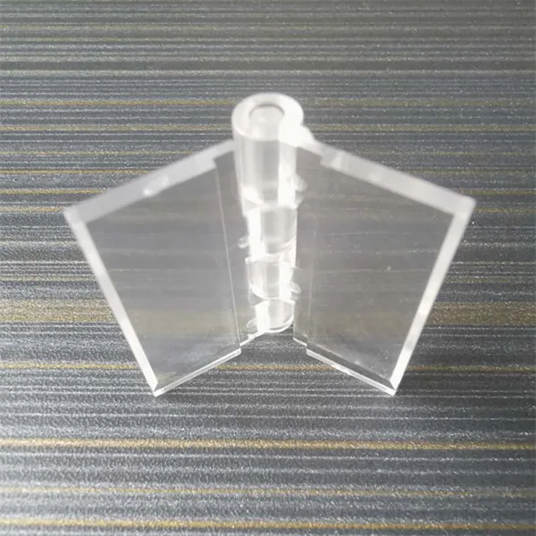 
32x38mm 25x34mm Yiwu clear small acrylic hinges strong plastic cabinet door hinges 