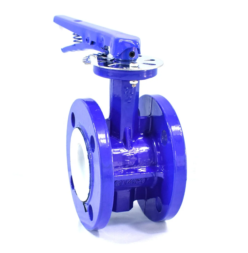 DN125 Black Soft Seal Type U Valve Butterfly Water Heater Service Valves  Type A LT U Cast Iron Valve Wafer