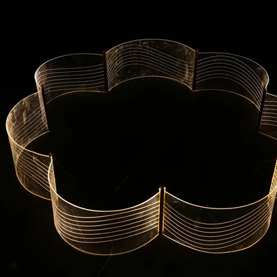 CeilingS100  Stage Ceiling hanging Hall led light decoration decorative large flower lights for wedding