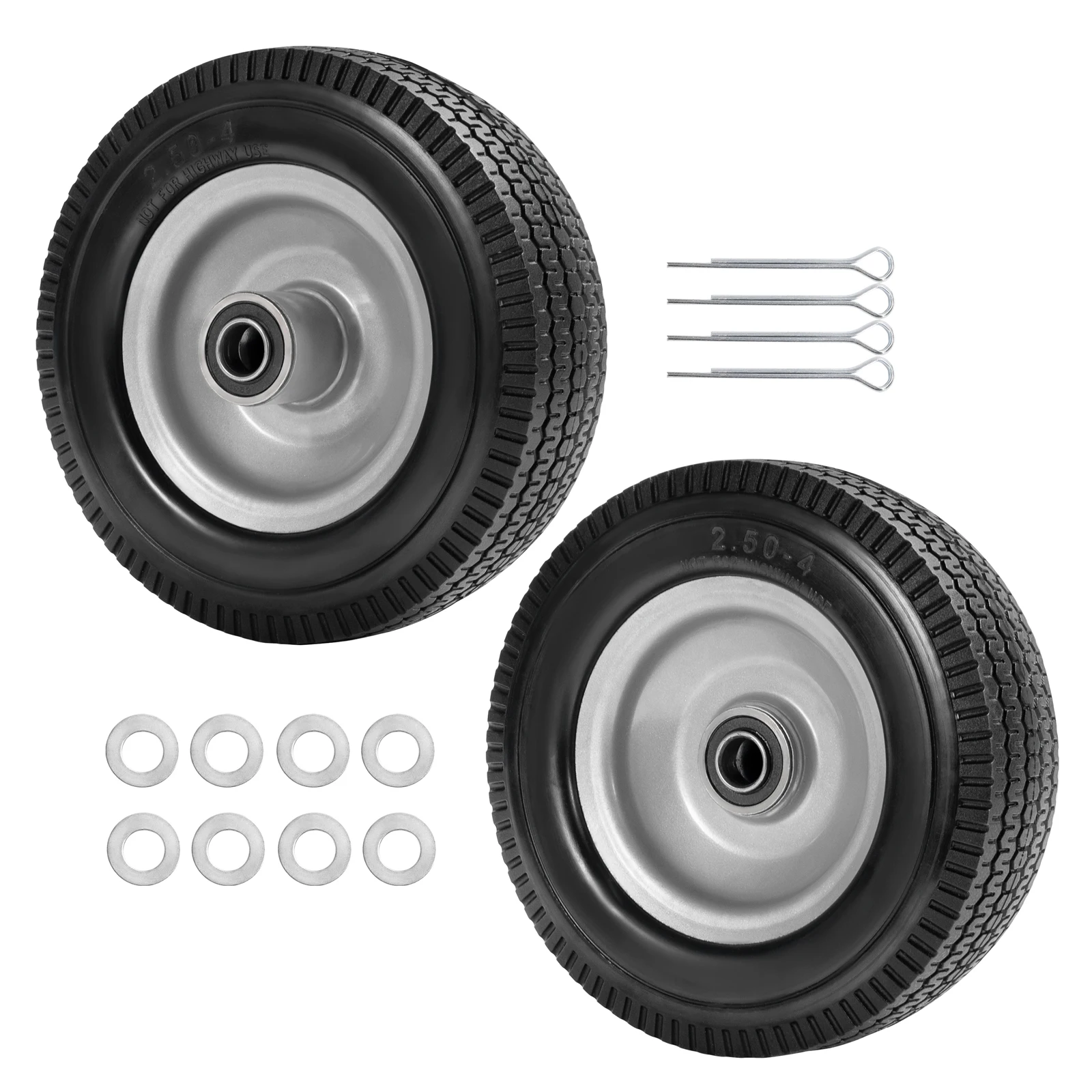 10 x 3.50-4in Solid tire PU Run-Flat Hand truck awn mower Tire rubber Wheel