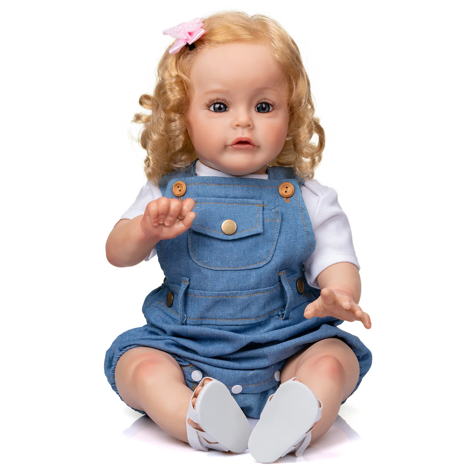 60cm Realistic Lifelike Baby Dolls Hot Selling Baby Girl Doll New Hot Products Real Handmade Silicone Vinyl Reborn Baby Doll