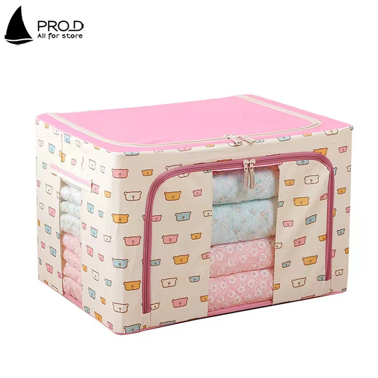 Home Bedroom Oxford Cloth Travel Tote Bag Wardrobe Organizer Storage Boxes