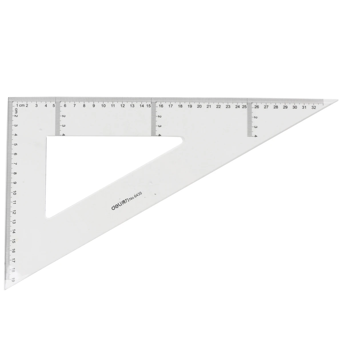 Deli 6430 plastic triangular ruler set multifunctional large right angle ruler teaches students to use drawing ruler