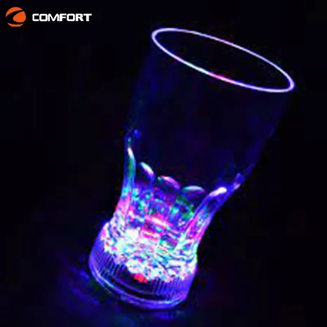 Festival Decoration Red-Green-Blue Color Changing  Plastic Led Flashing Goblet Cup For Party