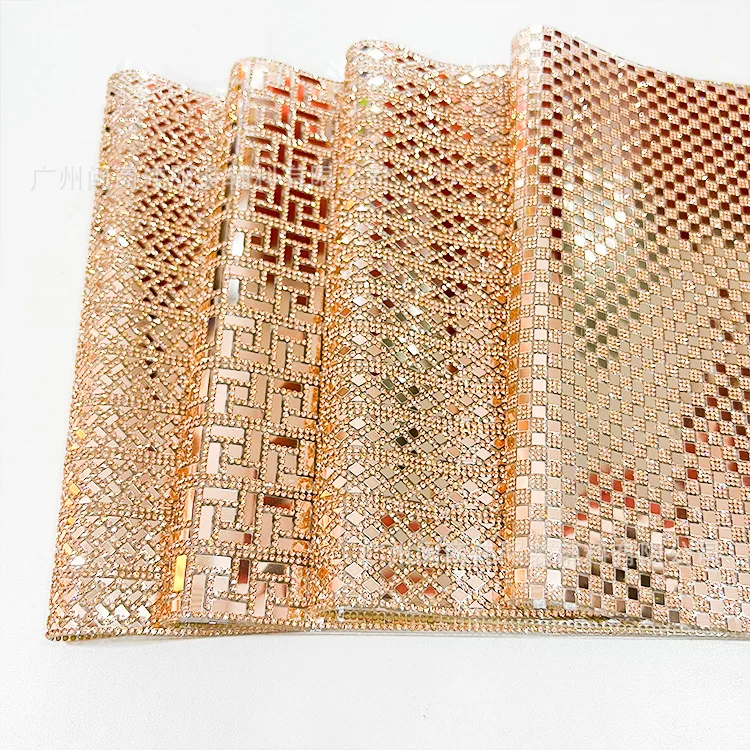 DIY Accessories Self-Adhesive Mesh Stick-on Crystals Metal Laser Sheet Luggage Accessories Rhinestone Patch Diamond Sticker
