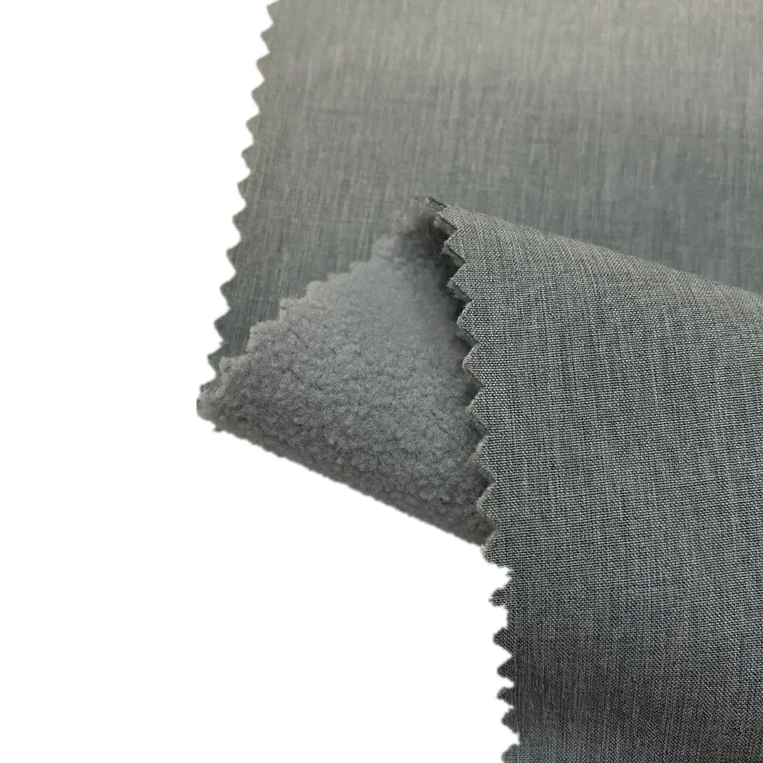 94%polyester 6%spandex melange polar fleece lamination softshell fabric