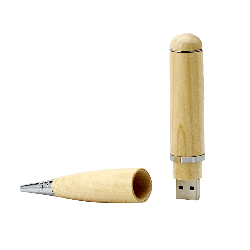 
Promotional High quality Pen Shape Custom Logo Wooden Flash USB Flash Drive Rcm Clip Disk 