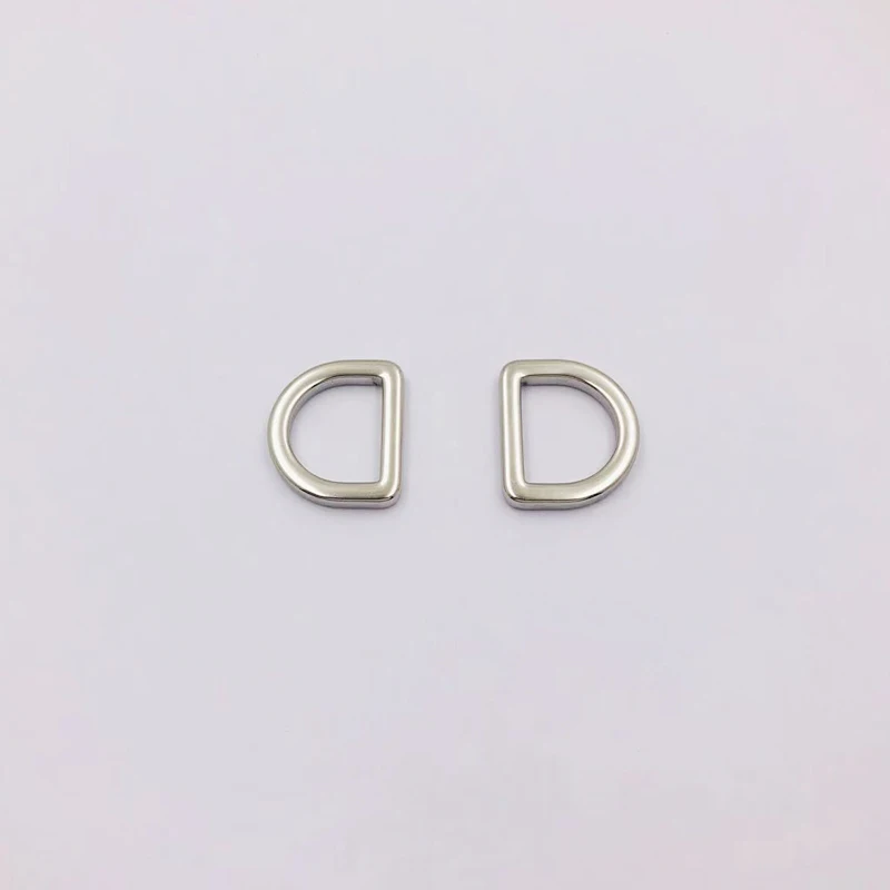 High Quality Anti-rust Anti-fade Vacuum Plating Stainless Steel D Rings Seamless Flat D Loops For Luxury Handbags Accessories