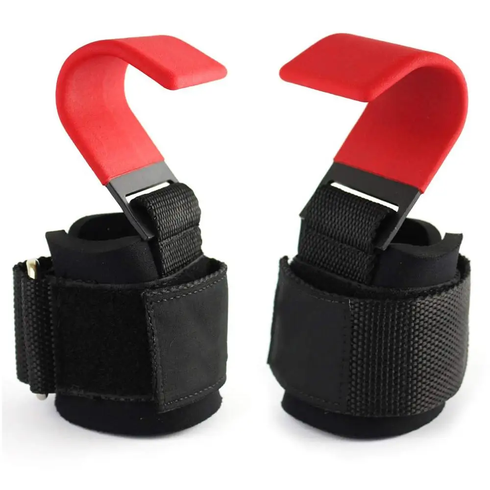 Weight Lifting Hooks Grips With Wrist Wraps, Straps Weightlifting Gloves Grip Wrist Support For Gym Workout, power Grip