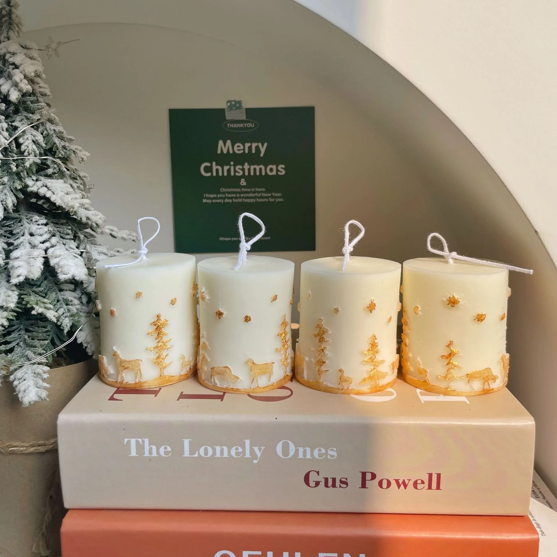 Customized high-end relief aromatherapy candles Christmas gift boxes for couples Christmas gifts soy wax wholesale