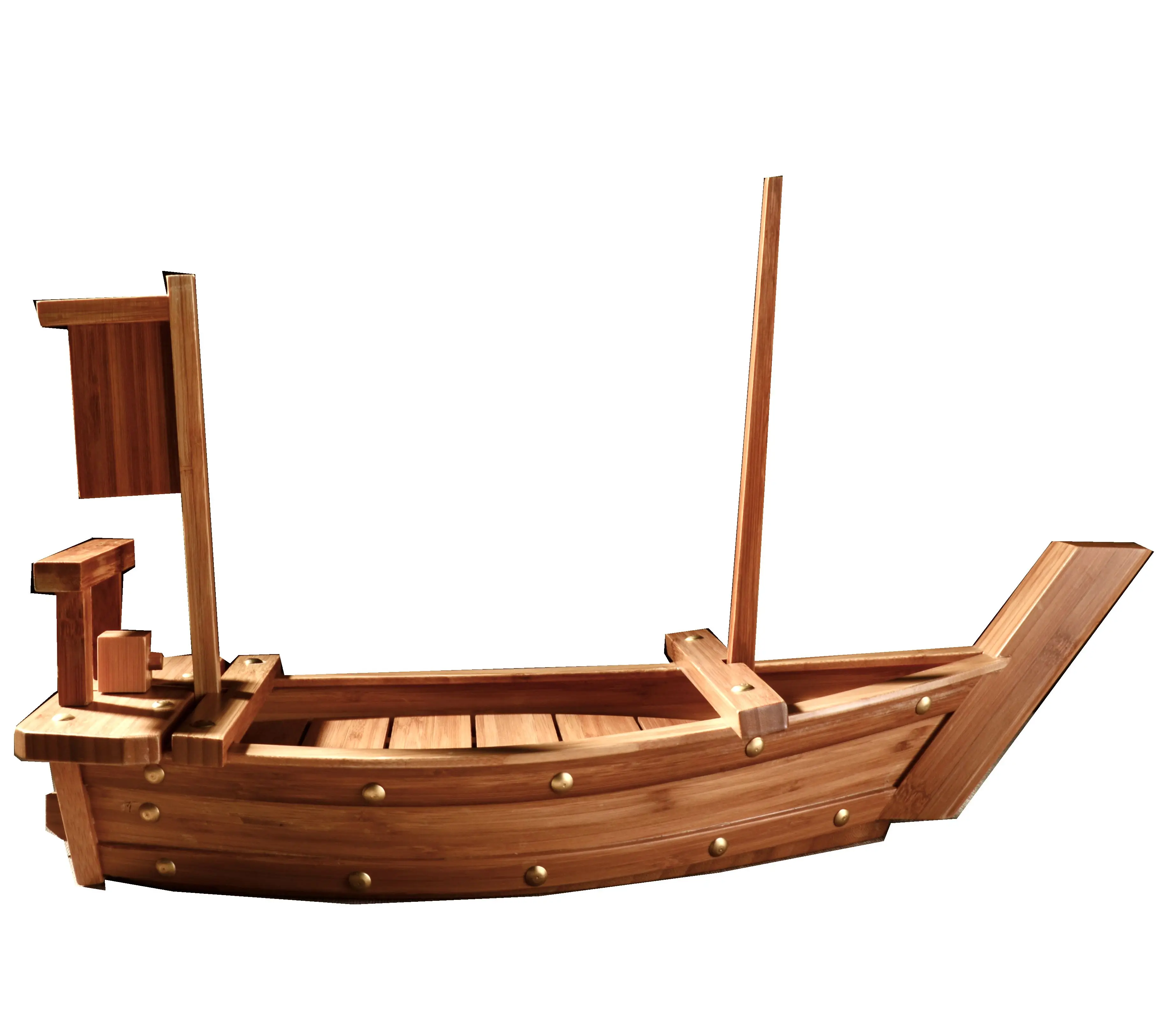 Best seller and  Eco-friendly bamboo sushi boat barco para sushi for home and restaurant