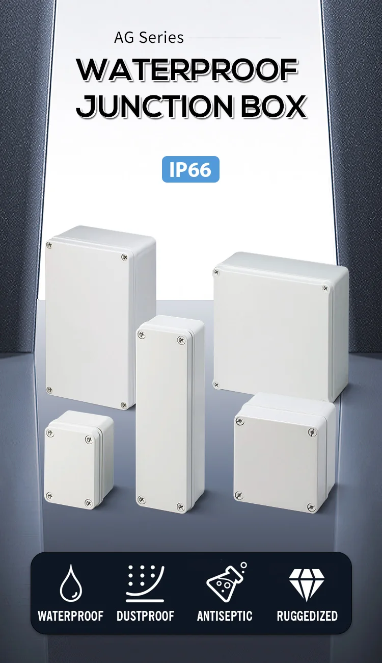 Jesiro IP66  Waterproof Cable Junction Box with UK2.5B Din Rail Terminal Blocks Set