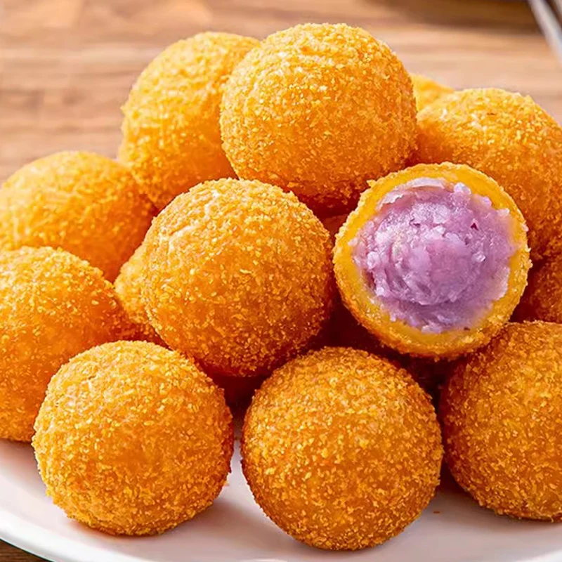 Chinese fried dessert fried taro and sweet potato balls sweet traditional street snacks