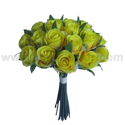 Customized high quality wedding stage decoration artificial red rose bouquet silk rose bunch x 26 flower buds flower posy