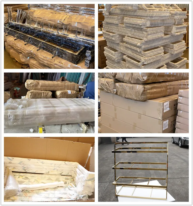 Commercial Gold Clothing Rack Pipe Clothing Rack Stainless Steel Display Rack For Wall Mounted