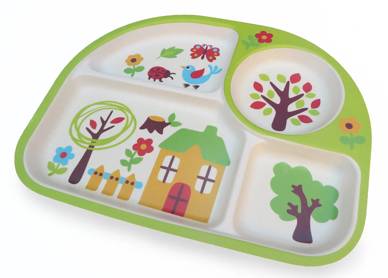 
Durable Eco-Friendly Dishwasher Safe Great Quality Children Melamine 3 Compartment Dinner Tray 