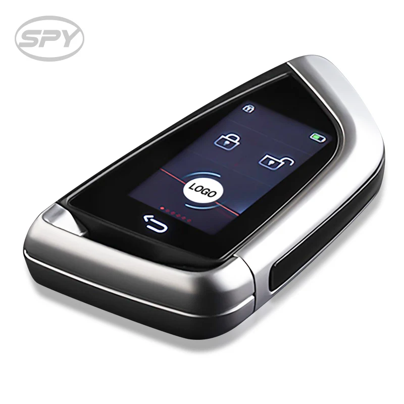 SPY Anti-hijack car central locking system smart car KEY LCD 2way Universal car alarm system