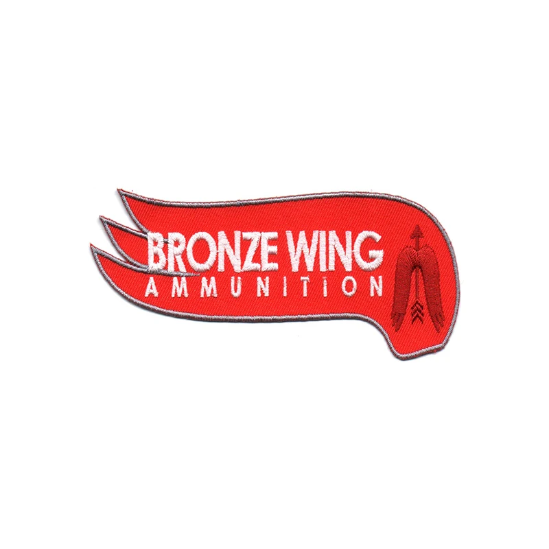 high quality custom small angel wings embroidered patches