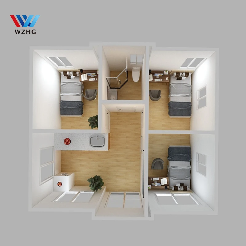 20ft Folding Expandable Container House 3 Bedroom Competitive Price Tiny Wholesale Prefabricated 80m2