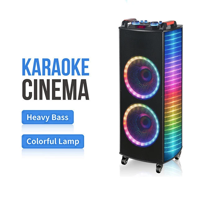 micro big bass outdoor pa waterproof mini blut ooth dj sound system powered speakers portable with wireless microphone