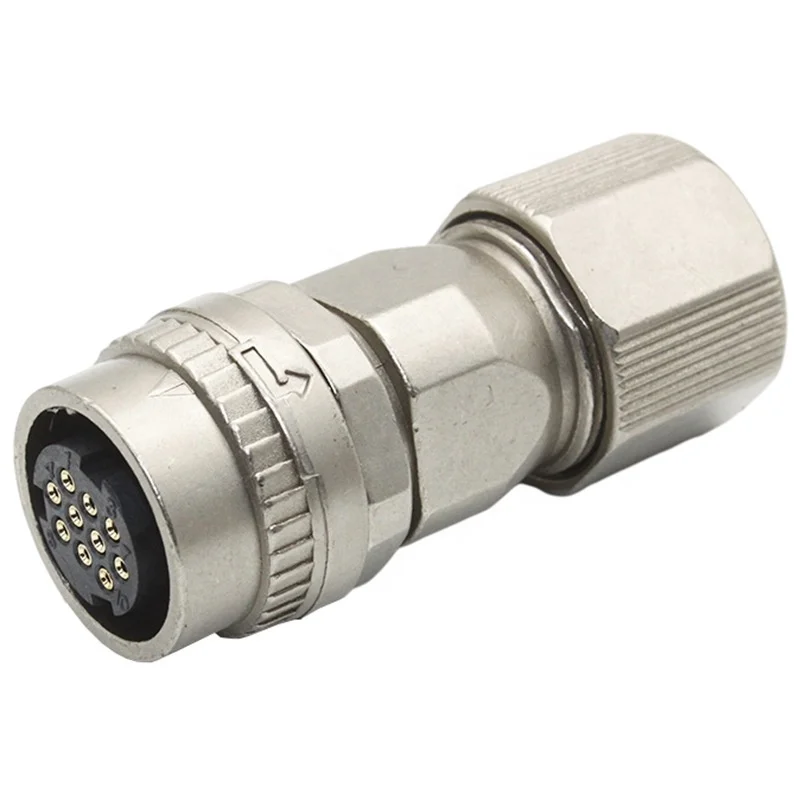 Waterproof IP67 Encoder Connector GIET 10Pin Bayonet Metal Straight DDK CM10-SP10S-S Circular metal shell Connector