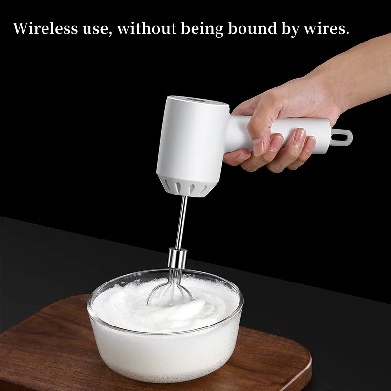 Rechargeable Stainless Steel Portable Cordless Handheld  Hand Food Meat Mixer Multifunction Egg Beater Food Blender