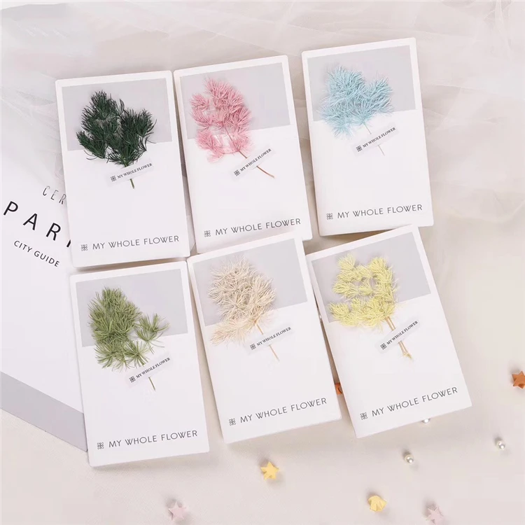 
newest high quantity dry flower plants invitation handmade paper greeting card gift 