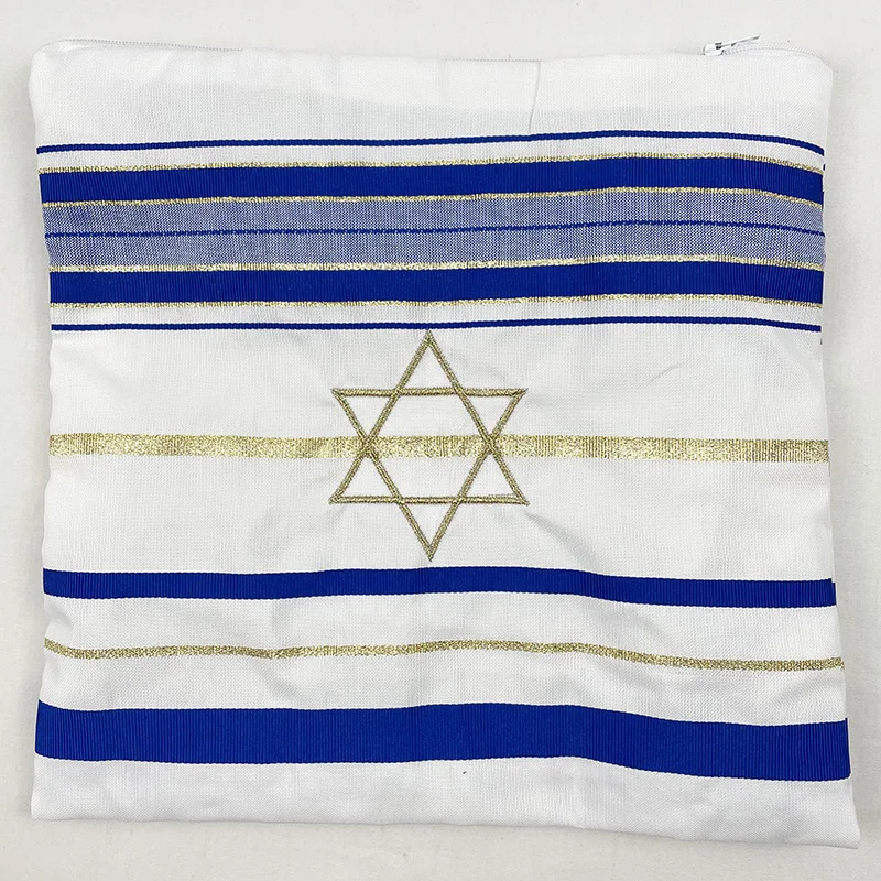 Zipeiwin Jewish Bag for Acrylic Tallit/Tallis (10.6 x 10 Inch) Star of David Tefillin bag (Bag only)