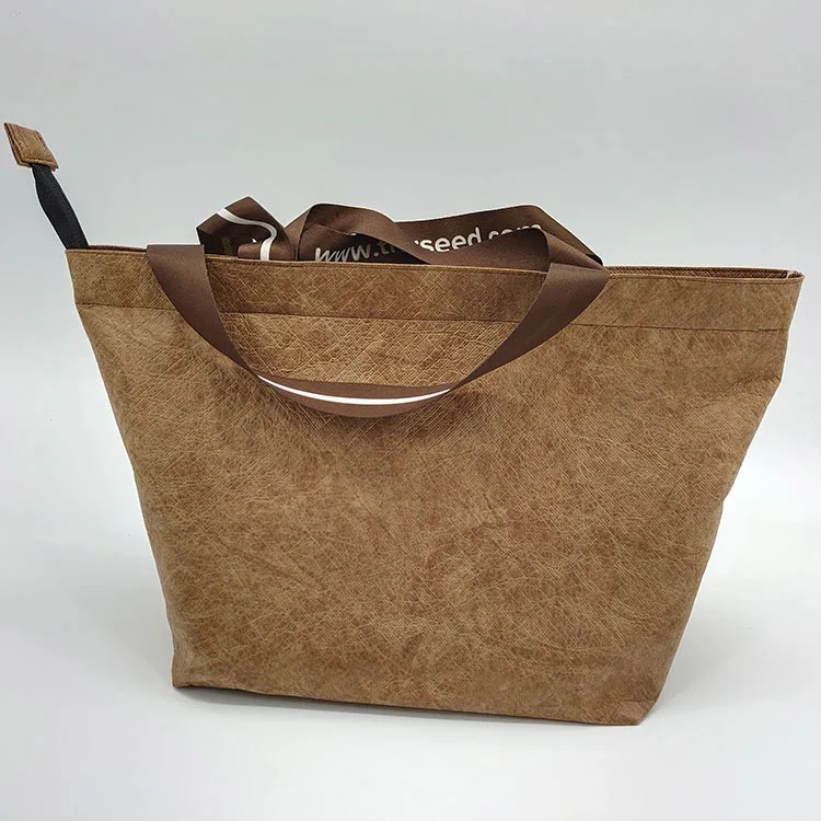 Custom DuPont Paper Handbag Waterproof Kraft Paper Lightweight Environmental Shopping tyvek bag