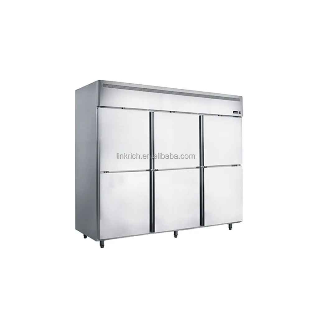 New Industrial 6-Door Deep Refrigerators and Freezers Single-Temperature Style with Fan Cooling System Cool Climate Type