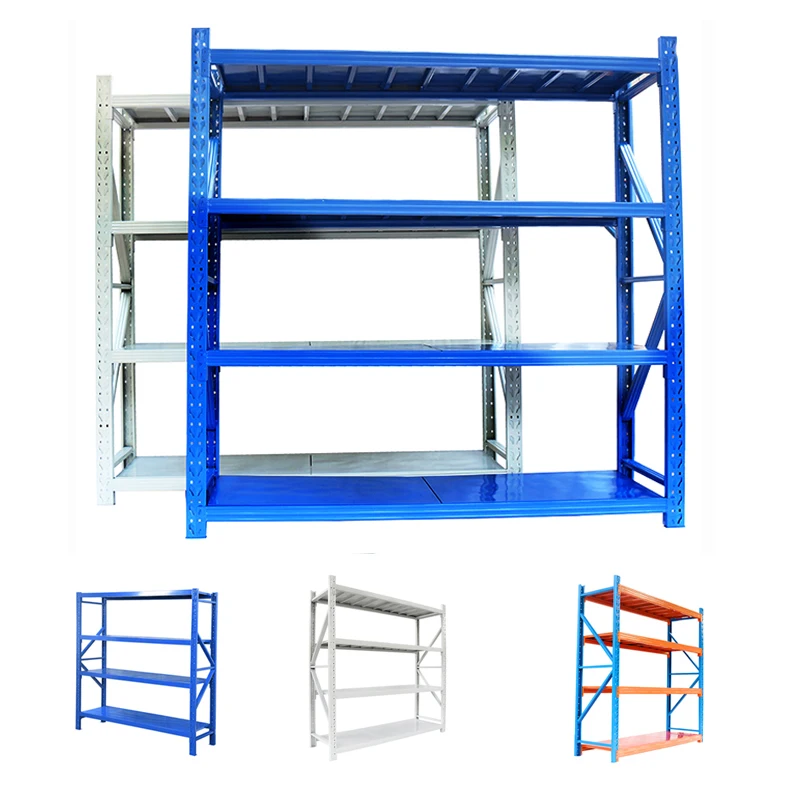 High quality Light Duty Warehouse Storage Racks Slotted Angle Steel Shelving / Logistics Equipment Racking