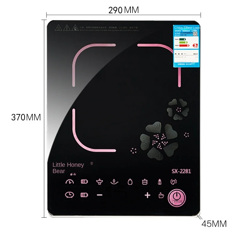 Kitchen Used 3500W Commercial Electric Electromagnetic Induction Cooker Cooktop Black Silver OEM Glass