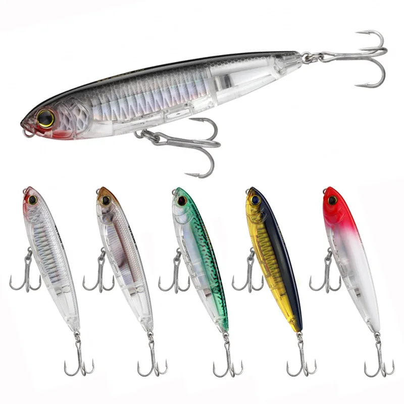 RUNTOO 3d-pencil 100mm 17.5g 9 colors Boxed Blood Trough Hook Sink Pencil Ultra Far Drop Sink Water Fishing Pencil Lure