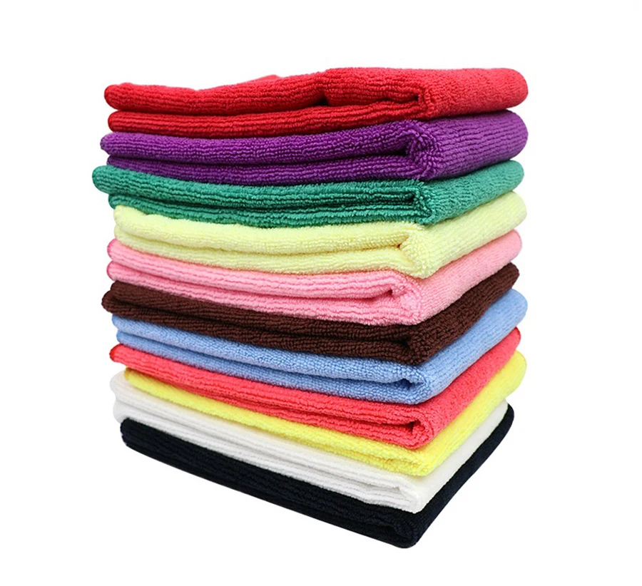 Wholesale 40x40cm Microfiber Kitchen Towels Popular Square Rectangle Shaped Cloth for Cleaning with Custom Pattern Use on Cars