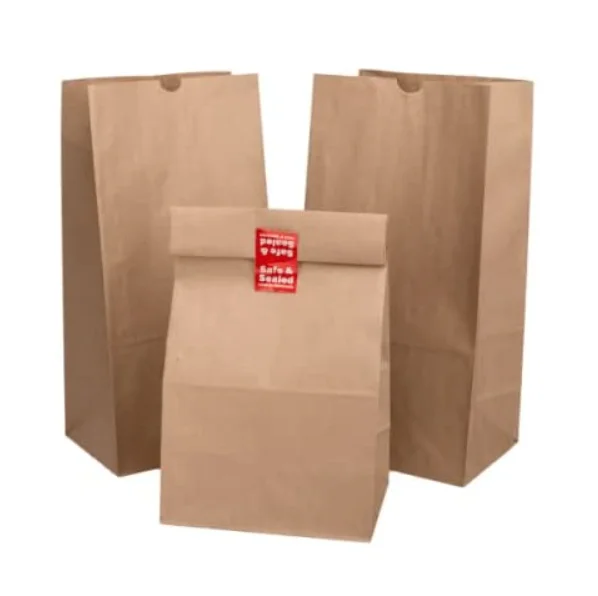 Kraft Paper Bags, Pack Of 500 Bags (3 LB, Brown)
