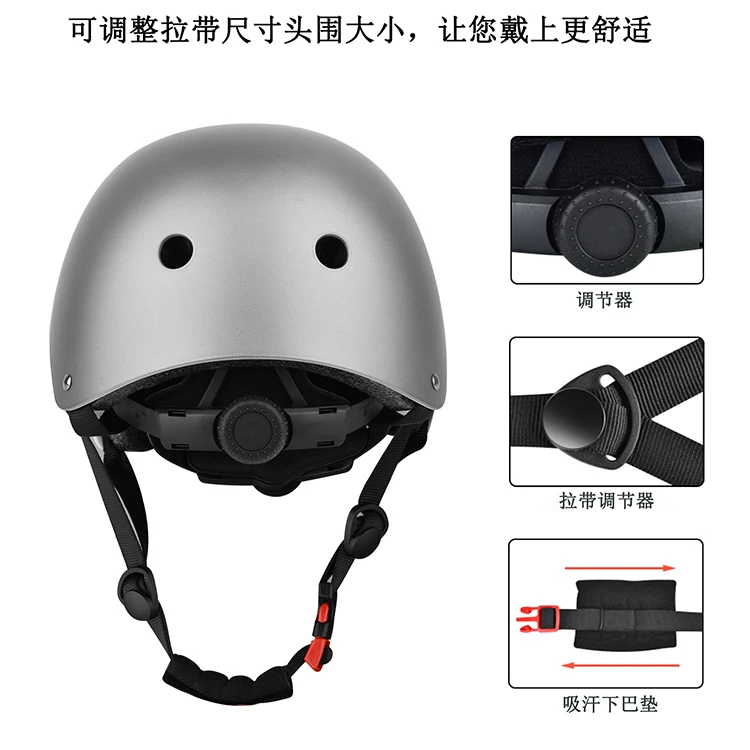 New arrival custom skate helmet matt light grey skate helmet kids