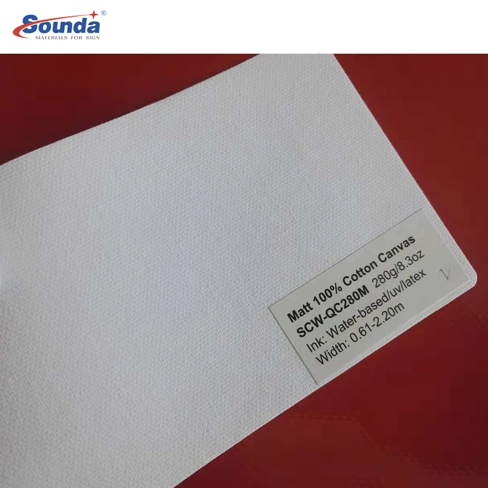 Printing Canvas Roll 110g-600g For Advertising Polyester or Cotton
