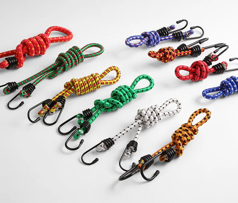 Best seller Rubber elastic bungee cords 8mm diameter Hot sales manufacturer safety motorbungee cord