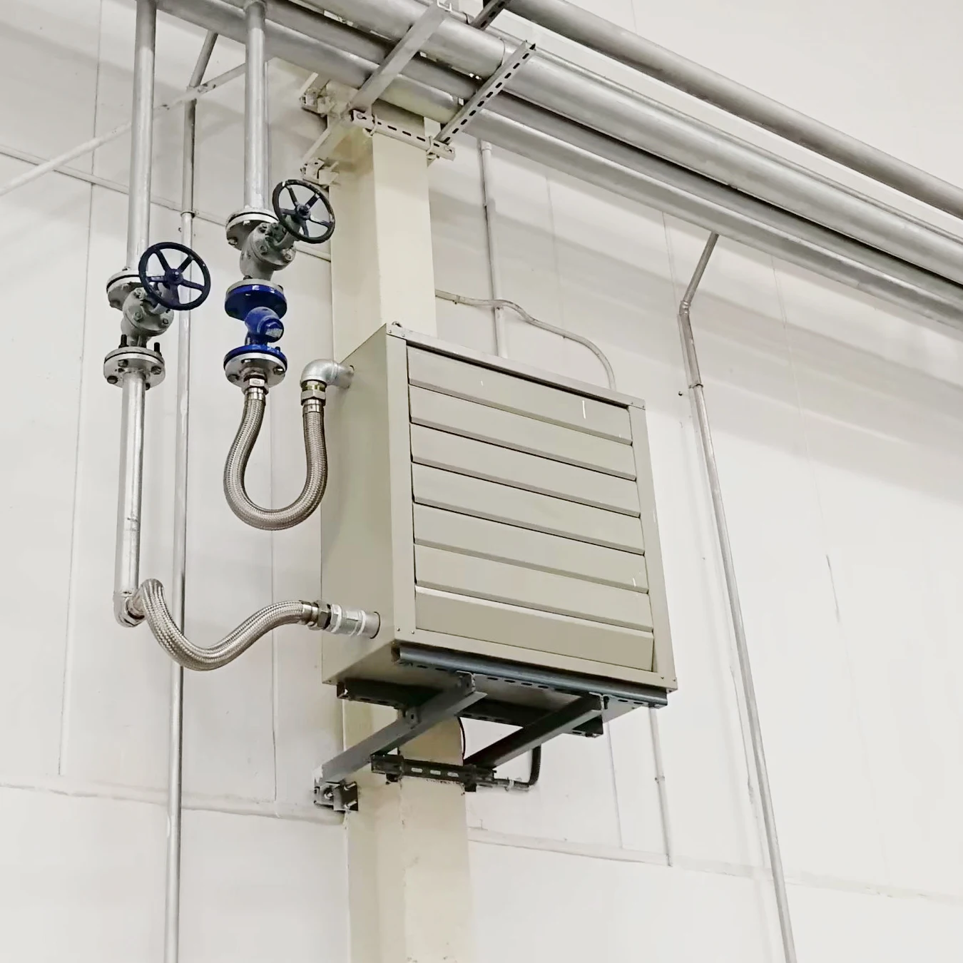 58KW 5900m3/h Industrial Horizontal Hot Water Unit Heaters  Fan Heater Air Heater for factory workshop, warehouse